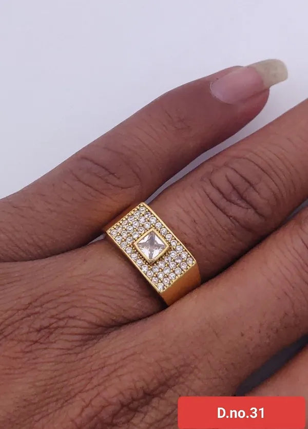 Centralized pearl with full of diamond ring for boys & Men