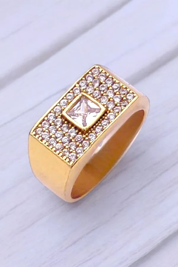 Centralized pearl with full of diamond ring for boys & Men