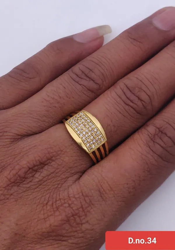 Rectangular designed diamond Ring for men & Boys