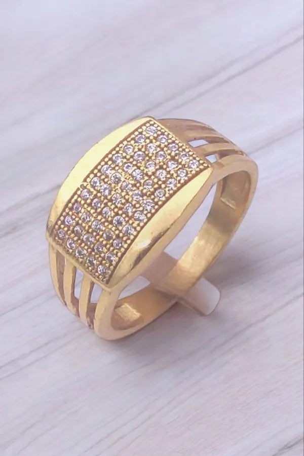 Rectangular designed diamond Ring for men & Boys