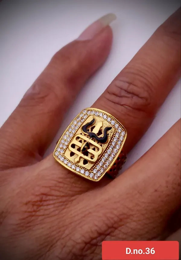 Mahadev Diamond Designed ring for Men 7 boys