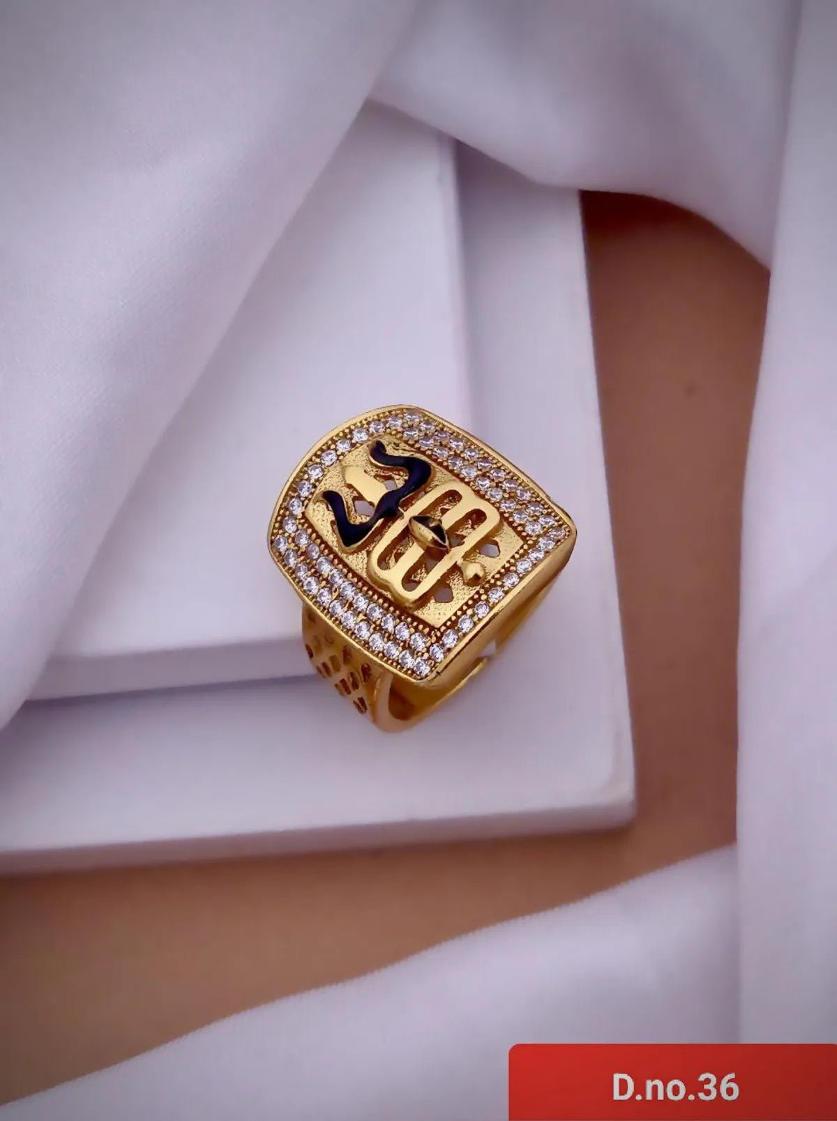 Mahadev Diamond Designed ring for Men 7 boys