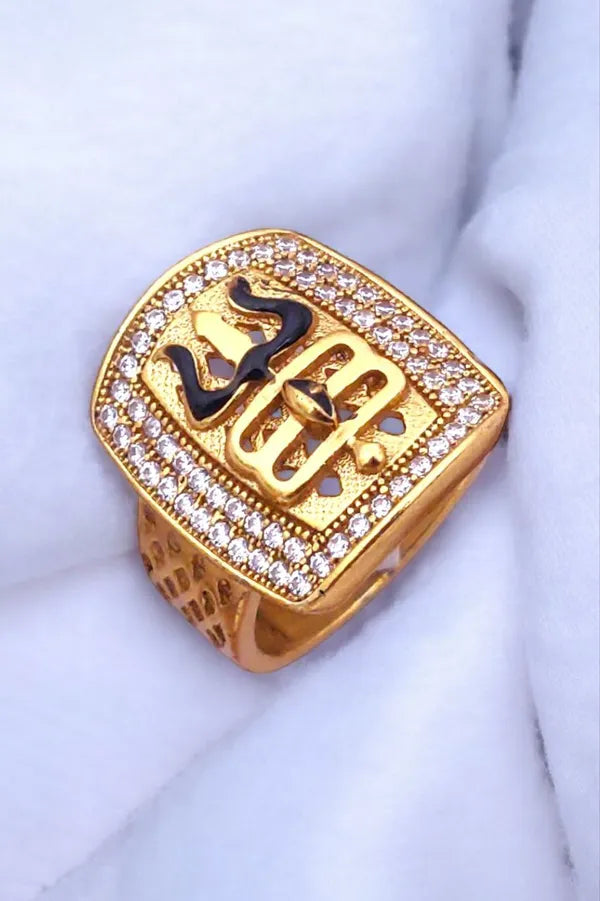 Mahadev Diamond Designed ring for Men 7 boys