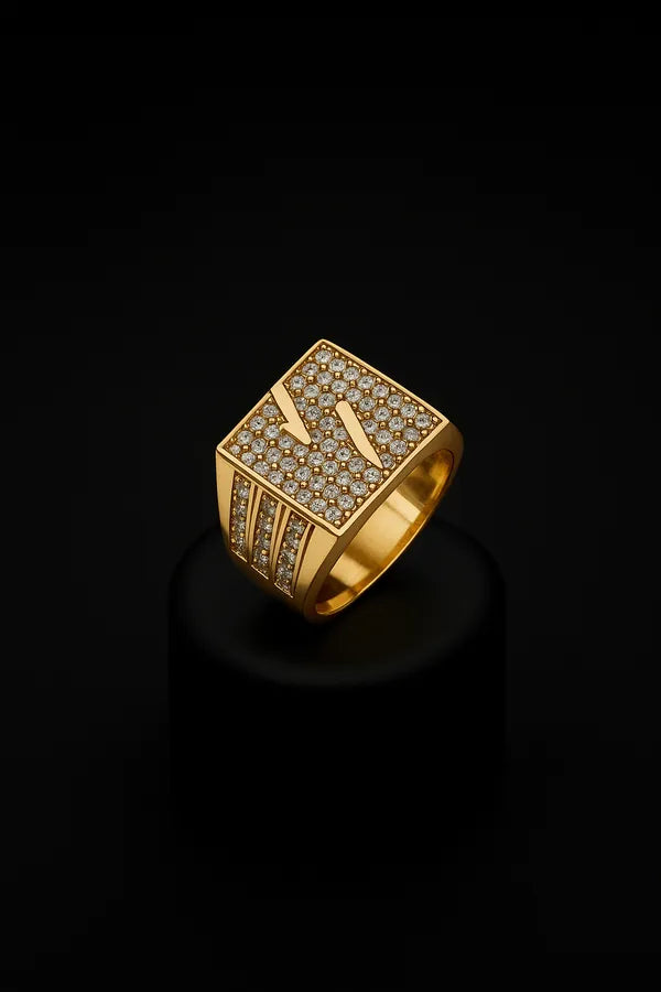 2 line in Square designed Diamond Ring