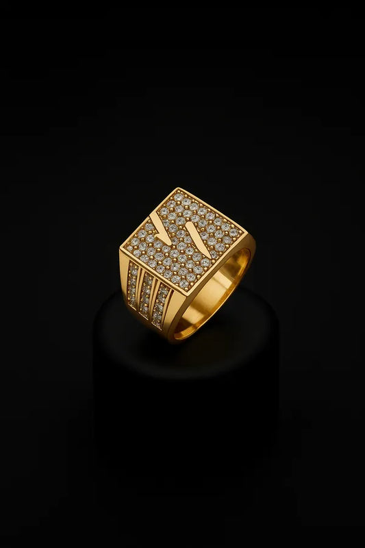 2 line in Square designed Diamond Ring