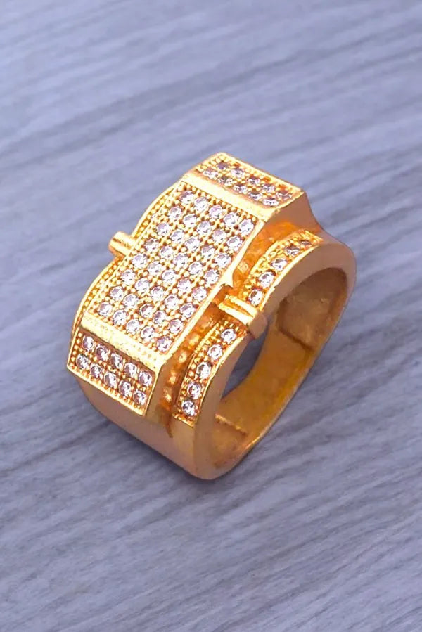 Spangel Fashion Luxury Cubic Zirconia Ring for Men & Boys