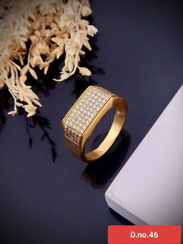 Creative Design Finger Ring with Gold Plated for Men & boys