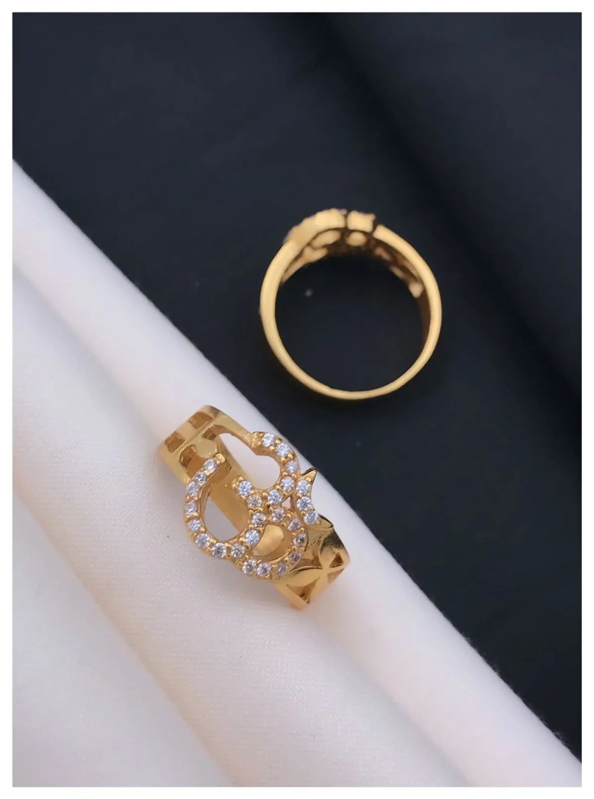 Om diamond shape cutout with Designer sides ring for Men & Boys