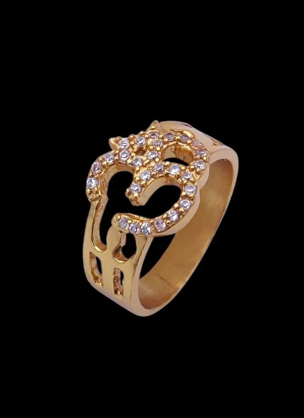 Om diamond shape cutout with Designer sides ring for Men & Boys