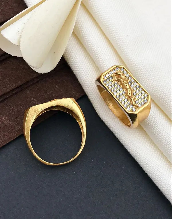 Rectangular Diamond shape in Jaguar ring for Men & Boys