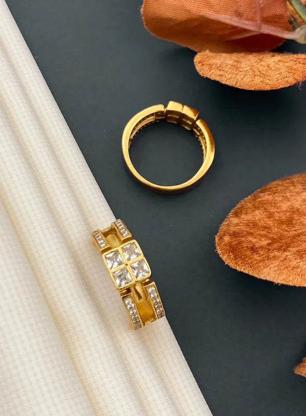 Four Diamond suare Ring for Men & Boys