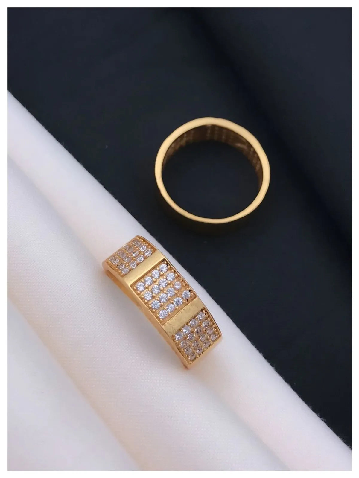 Noticable real gold Design Diamond Ring for Men & Boys