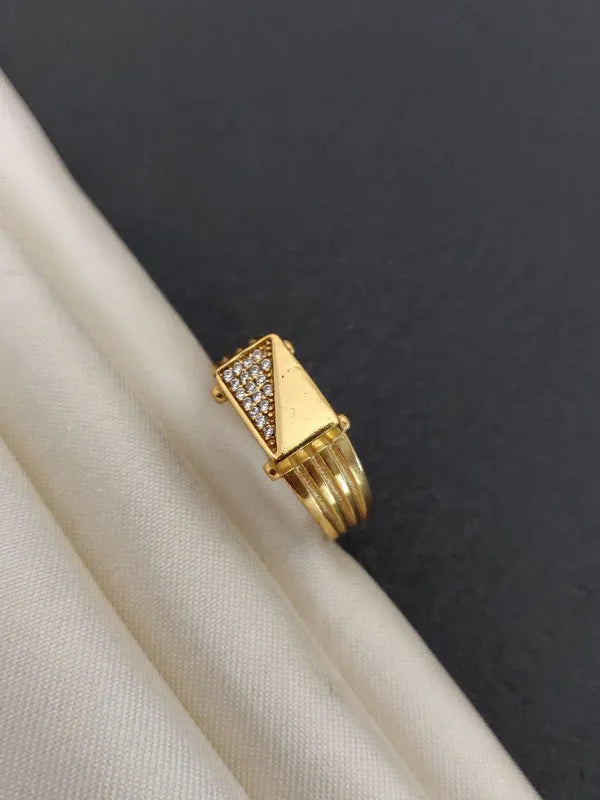 beautifully Classic real gold designed diamond ring for Men & boys