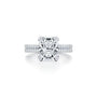 Common :: Ophira 8.30ct antique cushion pave lab grown diamond engagement ring IGI certified close up view