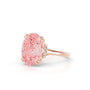 Common :: pink oval lab grown diamond ring 9.54 carat luxury engagement ring