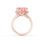 Common :: luxury pink oval lab grown diamond engagement ring oversized statement ring