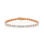 rose :: 9 carat round lab grown diamond tennis bracelet IGI certified