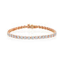 rose :: 7 carat round lab grown diamond tennis bracelet IGI certified
