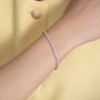 rose :: 7 carat fine jewelry round lab grown diamond bracelet