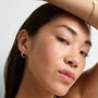Common :: modern two tone diamond climber earrings lab grown huggie style stacked ear look elegant fine jewelry