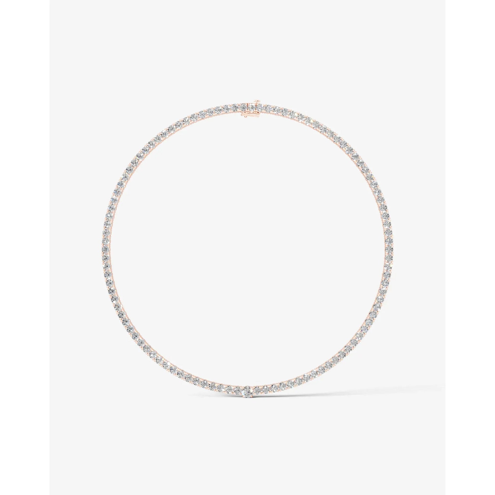 rose :: elegant round lab grown diamond necklace for formal occasions