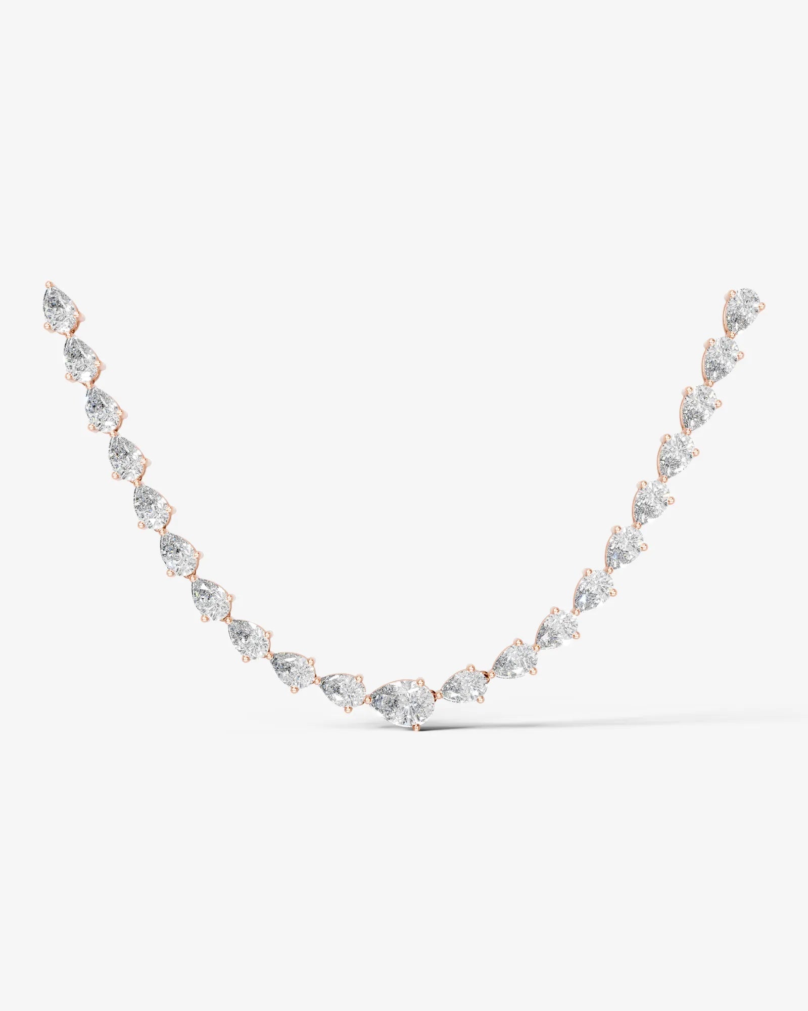 rose :: pear lab grown diamond necklace IGI certified luxury collier