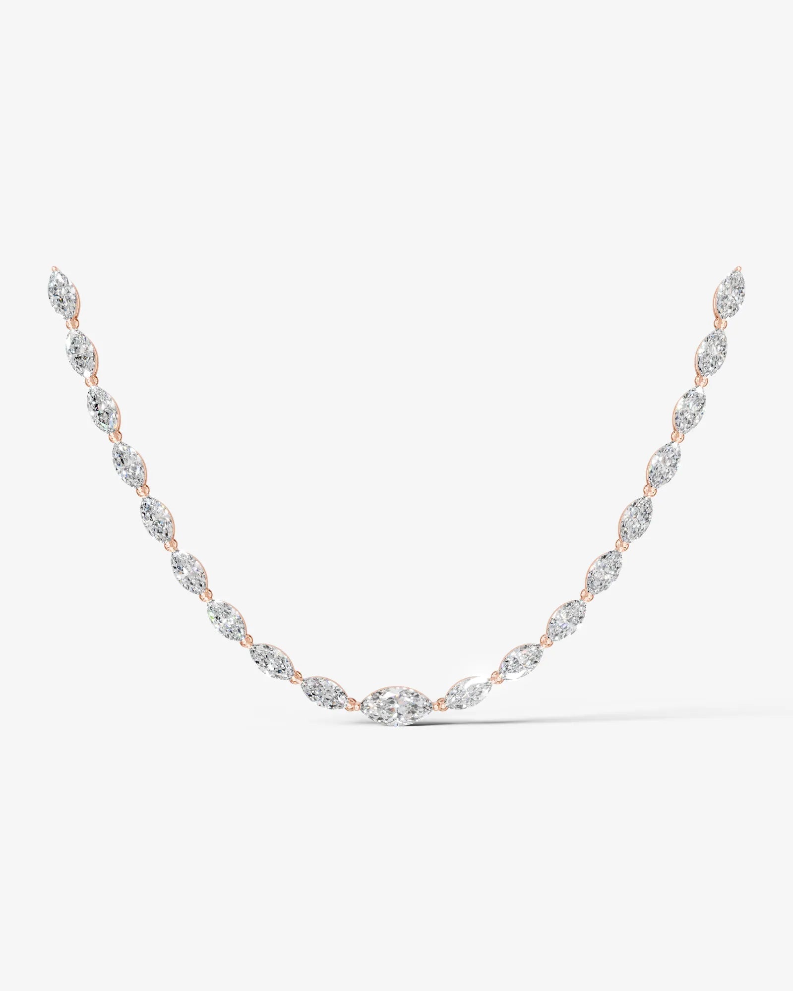 rose :: marquise lab grown diamond necklace IGI certified luxury collier