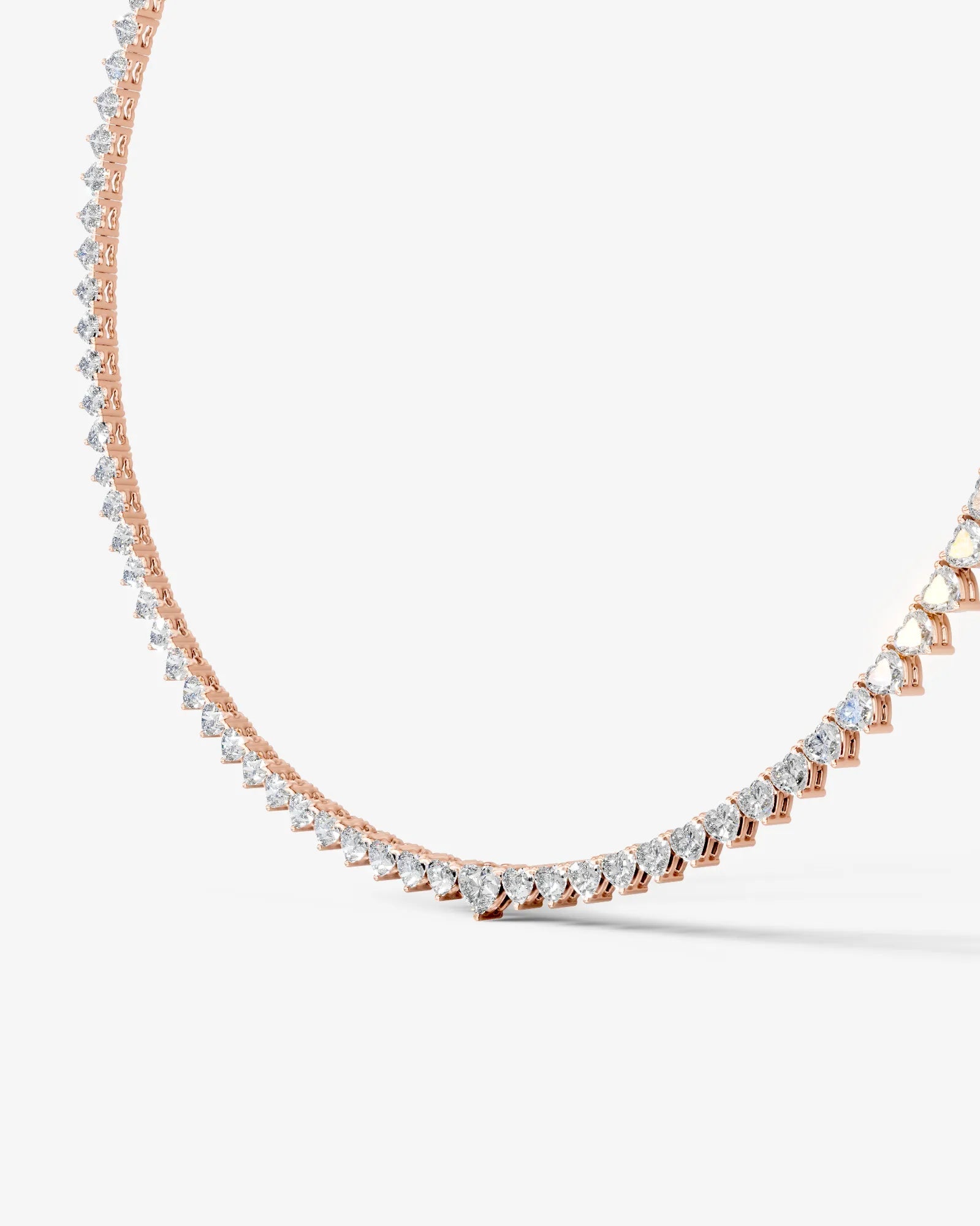 rose :: heart lab grown diamond necklace IGI certified luxury collier