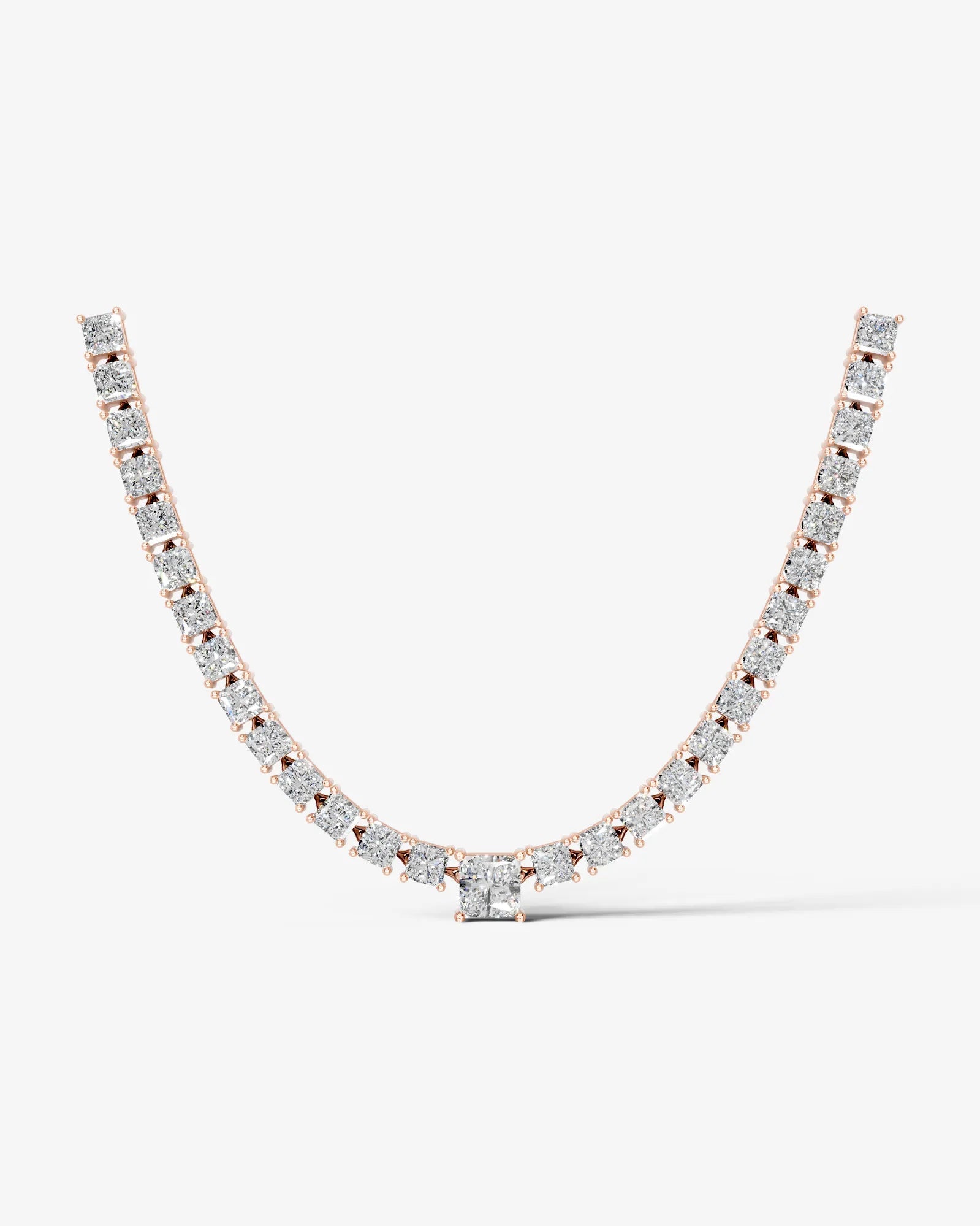 rose :: princess lab grown diamond necklace IGI certified luxury collier