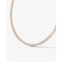 rose :: round brilliant lab grown diamond rivière necklace four prong setting