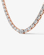 rose :: luxury oval diamond necklace for women high jewelry design