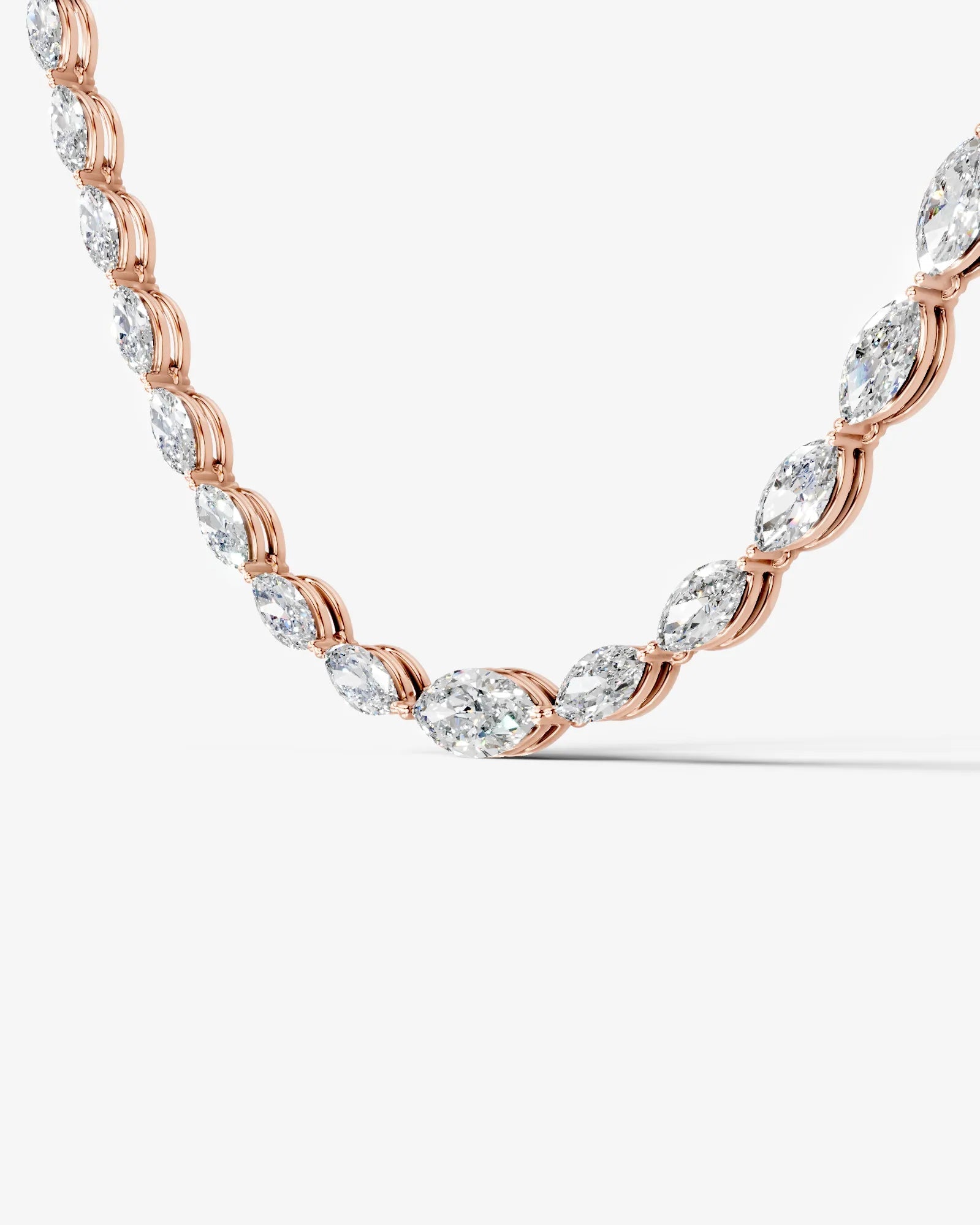rose :: luxury marquise diamond necklace for women high jewelry design