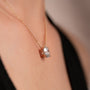 rose :: sophisticated rose gold solitaire necklace designed for everyday glamour
