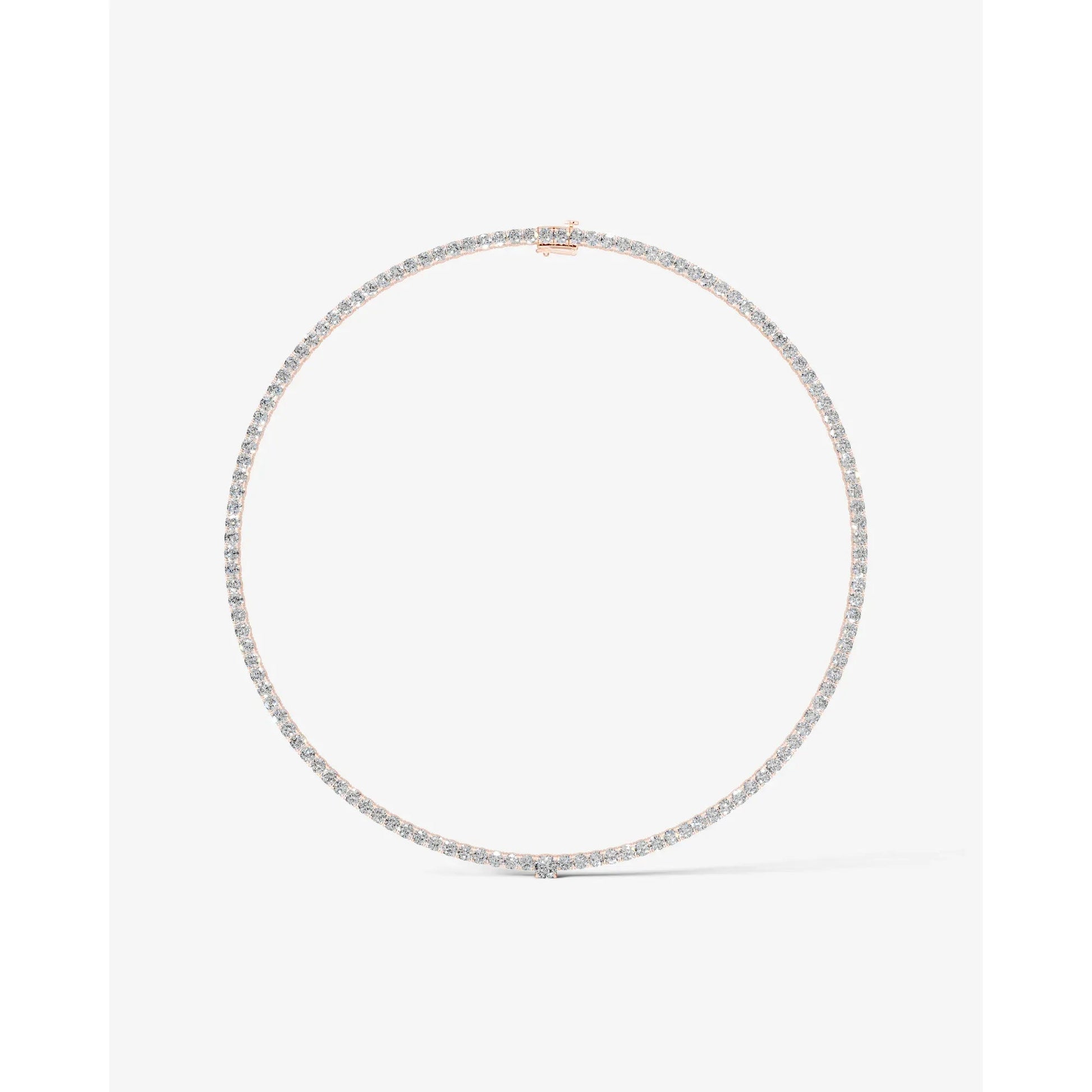 rose :: cushion brilliant lab grown diamond rivière necklace four prong setting