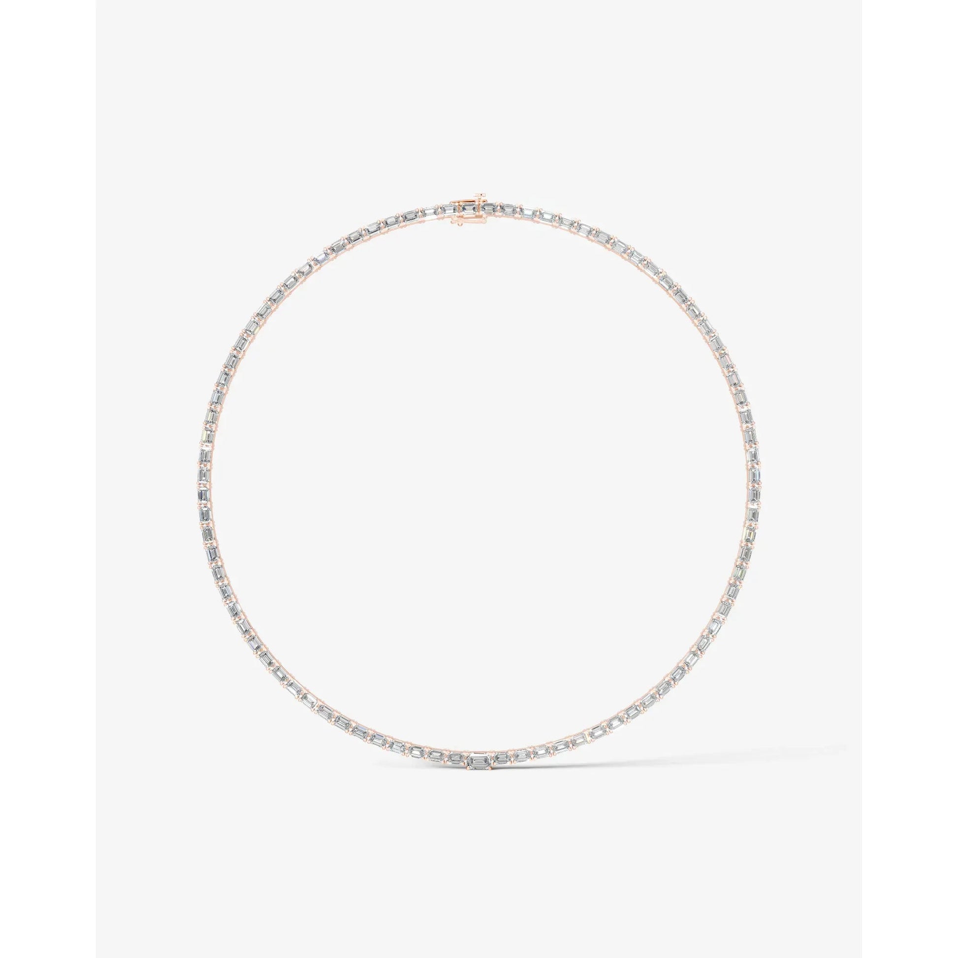 rose :: emerald lab grown diamond necklace IGI certified luxury collier