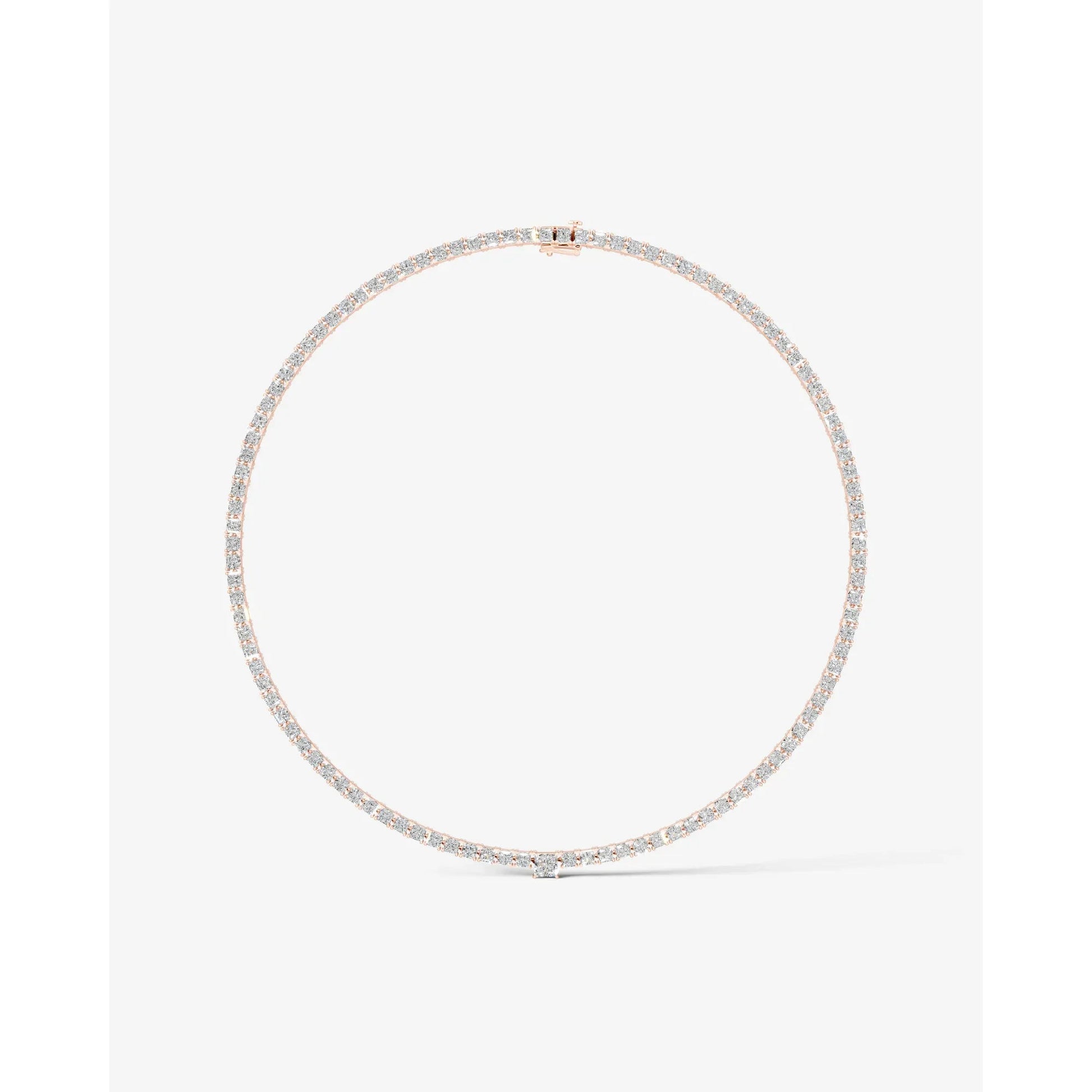 rose :: statement princess lab grown diamond necklace rose gold