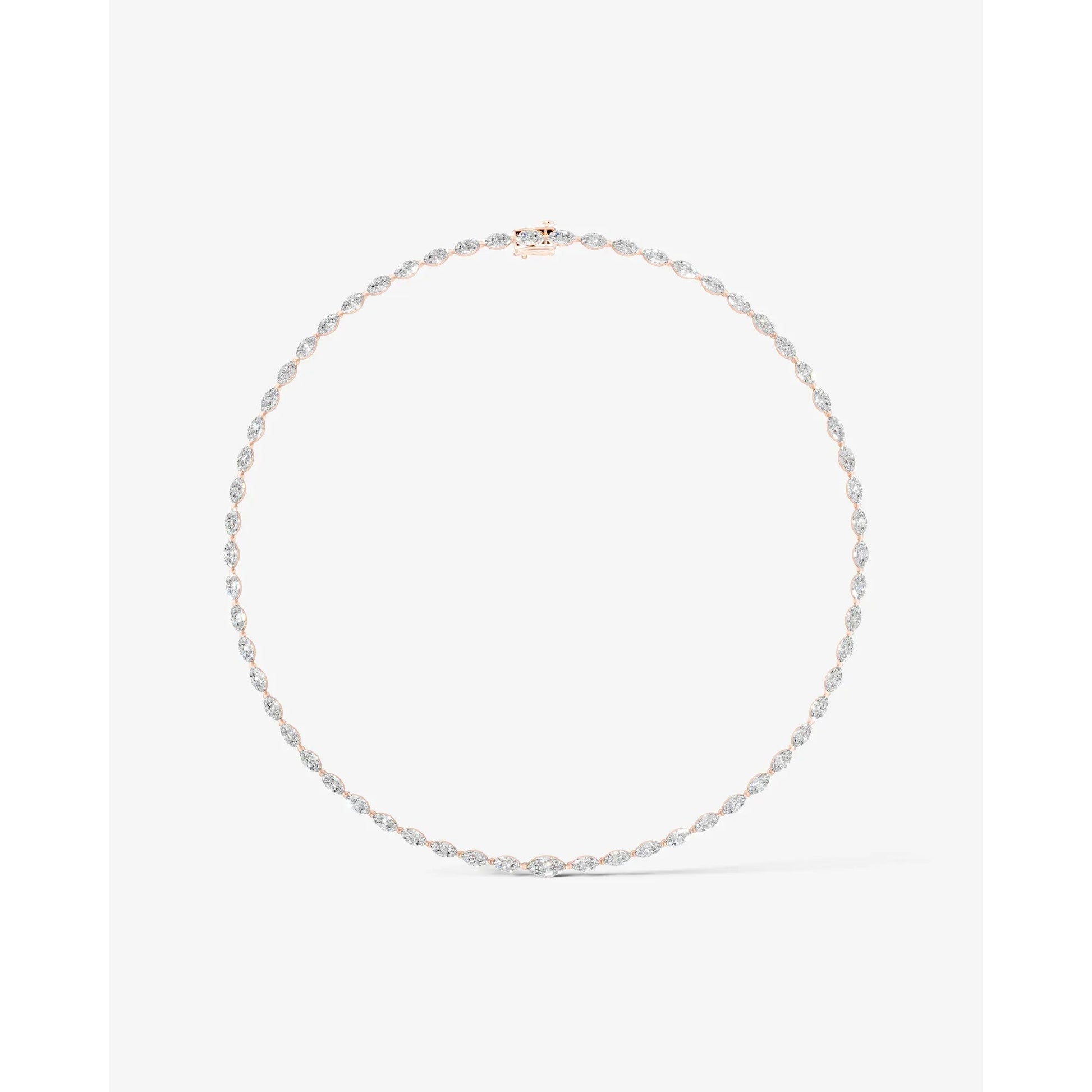 rose :: statement marquise lab grown diamond necklace rose gold