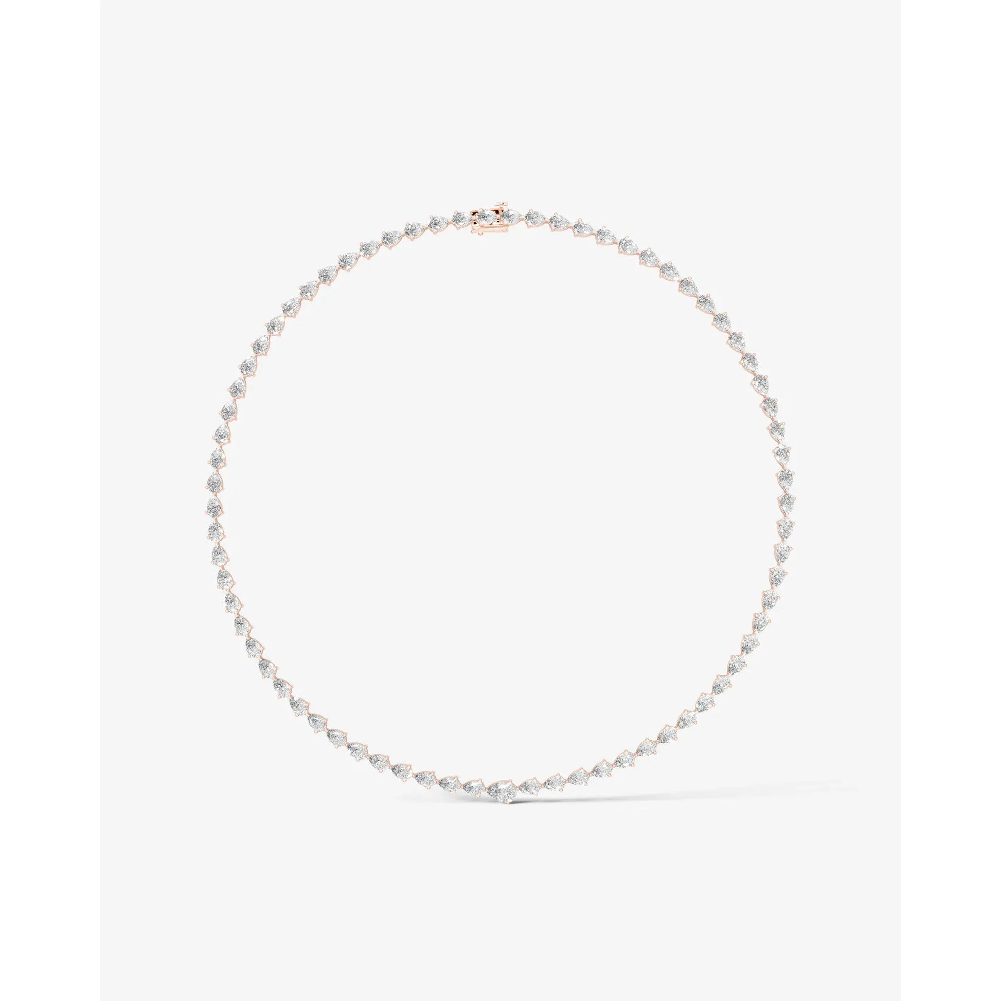 rose :: statement pear lab grown diamond necklace rose gold