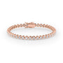 rose :: 4 carat round bezel lab grown diamond tennis bracelet IGI certified