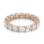Rose :: Zenorique 4ct round u prong lab grown diamond eternity ring IGI certified rose gold luxury wedding band