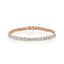 rose :: 10 carat emerald lab grown diamond tennis bracelet IGI certified