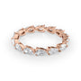 Rose :: Orvellae 1.5ct pear east west lab grown diamond eternity ring IGI certified rose gold wedding band