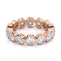 Rose :: Seriquea 3ct round bezel lab grown diamond eternity ring IGI certified rose gold luxury wedding band