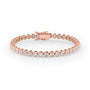 rose :: 5.5 carat round bezel lab grown diamond tennis bracelet IGI certified