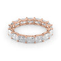 Rose :: Lunentia 2ct east west radiant u prong lab grown diamond eternity ring IGI certified rose gold