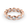 Rose :: Velmiquea 2.4ct oval east west bezel lab grown diamond eternity ring IGI certified rose gold