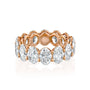 Rose :: Norentia 3ct oval lab grown diamond eternity ring IGI certified rose gold wedding band