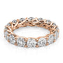 Rose :: Velorique 4.5ct round trellis lab grown diamond eternity ring IGI certified rose gold ultra luxury band