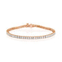 rose :: 6 carat oval lab grown diamond tennis bracelet IGI certified