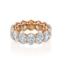 Rose :: Norentia 7ct oval lab grown diamond eternity ring IGI certified rose gold ultra luxury wedding band